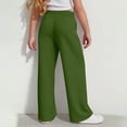 thumbnail image 4 of FAIWAD Kids Girls Wide Leg Sweatpants High Waisted Drawstring Baggy Pants Casual Athletic Joggers Sweat Pants, 4 of 9