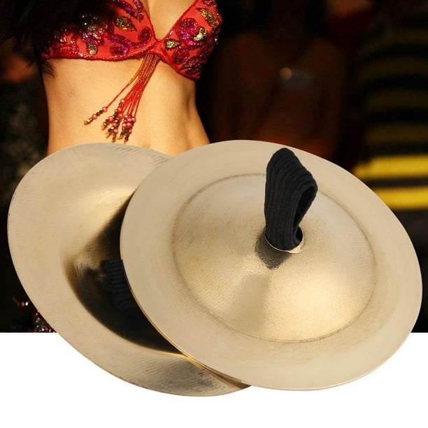 FAGINEY Belly Dance Finger Cymbal Brass Zills Musical Instrument Dancing Accessory One Pair