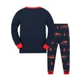 thumbnail image 3 of WIBACKER Kids & Toddler Boys Long Sleeve Top and Pants Sleepwear Cotton 2 Piece Pajama Set,Fire Truck, 3 of 9