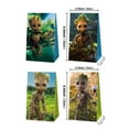thumbnail image 2 of 12 PCS Party Favor Candy Bags for Groot Cartoon Themed Birthday Supplies Decor Kraft Paper Gift Bag., 2 of 5