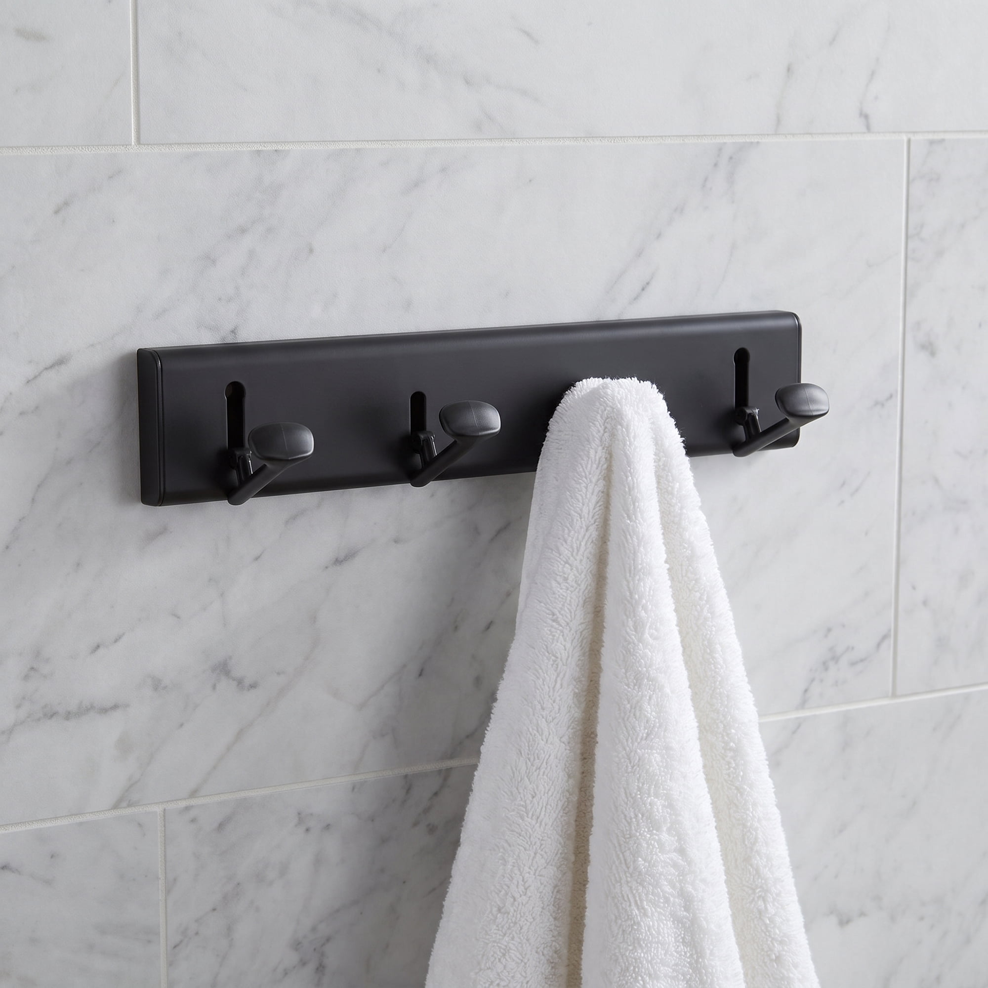 Unique Bargains Coat Rack Wall Mount Aluminum Alloy Hook for Entryway Gray 11.2*2.2in
