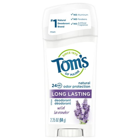 Tom's of Maine Long Lasting Natural Deodorant Wild Lavender, 2.25