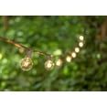 thumbnail image 2 of Patio & Bistro Lights Globe String Lights 1.5 Inch E12 Bulbs 100 Foot Brown Wire C7 Strand Clear, 2 of 3