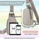 thumbnail image 3 of Chest Bag Crossbody Sling Bag for Women, Fashion PU Leather Satchel Daypack with Adjustable Shoulder Strap, 3 of 4