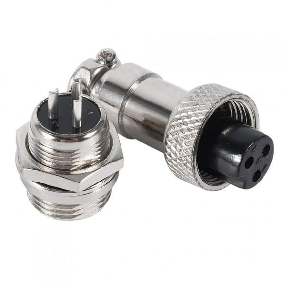 GX12 3 Pin Metal Socket Connector, Aviation Connector Power Plug Compact Professional For Mechnical Equipment For Technical Staff