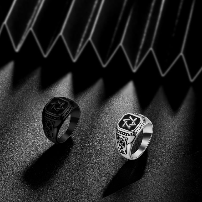 Star of David Stainless Steel Ring photo 5