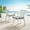 White Gray, variant on Baxley Outdoor Patio Aluminum Armchair Set of 2 White Gray