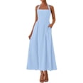 thumbnail image 1 of Vestido largo KIRUNDO para mujer, sin mangas, sin mangas, color azul claro, 1 of 9