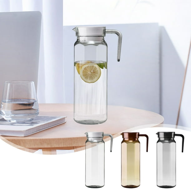Jarra de Plástico de Gran Capacidad, Tetera de 64 Oz para Restaurantes, Bares y Hoteles, Jarra de Leche, Apta para Uso Alimentario, Sin Bpa, Apta para Lavavajillas, Opciones Transparente, Café y Gris