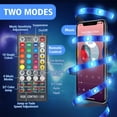 thumbnail image 4 of Kit de luces de cuerda impermeable de 300 LED 5M RGB Tira de cinta de luz de fondo flexible que cambia con control remoto, enchufe de EE. UU. Advancent LF000017-01B, 4 of 7