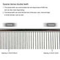 thumbnail image 4 of DAMAIE Pet Steel Comb with Rounded Ends Stainless Steel Teeth,metal Cat Dog Comb for Removing Tangles and Knots, 7 1/2-inch L, 4 of 7