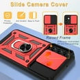 thumbnail image 6 of Elegant Choise Case with Screen Protector for Samsung Galaxy A15 5G Slide Camera Lens Protection Phone Cover with Stand, Red, 6 of 14