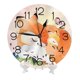 thumbnail image 2 of Reloj de pared con diseño de zorros naranjas, mariposa rosa y feliz día de la madre, silencioso, de 10 pulgadas, estilo rústico retro, decorativo para sala de estar, cocina, hogar, baño y dormitorio, 2 of 7