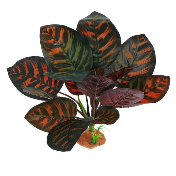 Baluue Bearded Dragon Accessories Reptile Terrarium Plants Multi Durable Reptile Habitat 1Pack