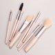 thumbnail image 1 of Xiao Hua Juego de 8 brochas de maquillaje sintéticas premium para base, polvos, correctores, sombras de ojos y rubor, color rosa claro., 1 of 4