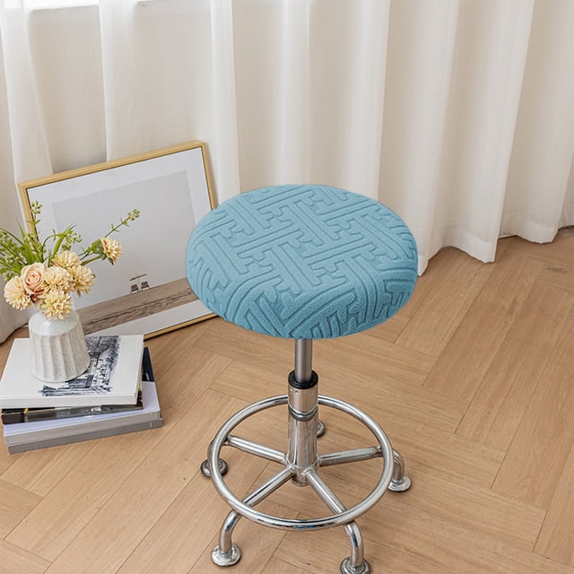 Housse de Tabouret Ronde Housse de Chaise Pivotante Housse de Tabouret de Bar de Salon de Beauté Ronde Protège-Coussin de Siège Rond Convient pour Chambre Bar Housse de Chaise Ronde