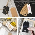 thumbnail image 4 of 200PCS 8 Designs Kraft Paper Gift Wrapping Tag Blank Writable Tag Craft Hang Tag Display Labels with 20 Meters of Paper String for Card Making Wedding Birthday Party Bookmark Christmas (Wavy), 4 of 6