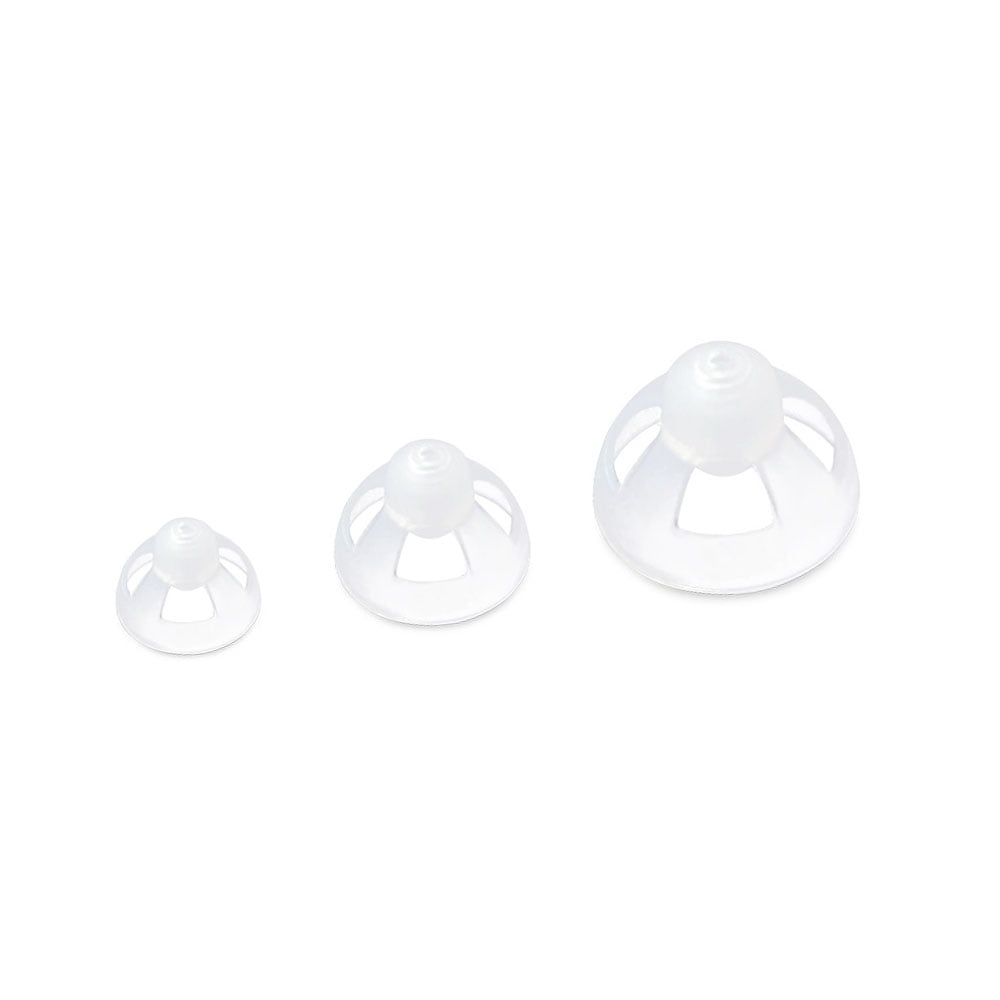 tooloflife Silicone Open Domes Sound for Earphone In-Ear Rubber Head Transparent Size S