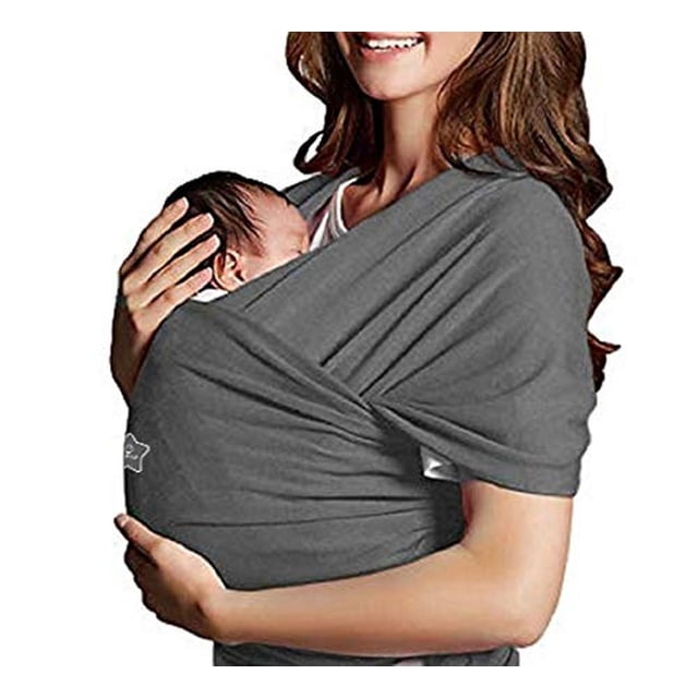 Fular Rebozo Para Bebé Elástico, Elegante Wrap Portabebés gris oscuro Masho MASHO