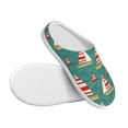 thumbnail image 3 of Yiaed Yachts And Buoys Print Slippers Fuzzy Warm Cozy Slippers Non Slip House Slippers For Indoor Outdoor Slippers House Slippers-13, 3 of 7