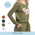 thumbnail image 4 of Hello Mello Best Day Ever Lounge Sweater Long Sleeve Pajama Top, Lazy Day (Women's), 4 of 7