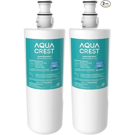 AQUA CREST 3US-AF01 Under Sink Water Filter, Replacement for Standard 3US-AF01, 3US-AS01, Aqua-Pure AP Easy C-CS-FF, WHCF-SRC, WHCF-SUFC, WHCF-SUF Water Filter, NSF/ANSI 42 Certified (Pack of 2)