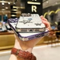 thumbnail image 4 of for iPhone Case,Luxury ElectroPlated Frame Glitter Sparkle Sparkly Star Pattern Camera Lens Protection Soft Shockproof Phone Case (Silver,iPhone 15), 4 of 5