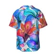 thumbnail image 2 of Sigee Bright Flowers Print Men's Shirts Casual Button Down Short Sleeve Summer Beach Shirt Hawaiian Vacation Shirts Tee Shirt-, 2 of 7
