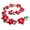 Red, variant on LED Christmas Red Poinsettia Wreath - Warm Lighting Artificial Flower Garland, Battery-Powered Holiday Decor, Perfect for Christmas Tree & Escalators, 78.7in, Red