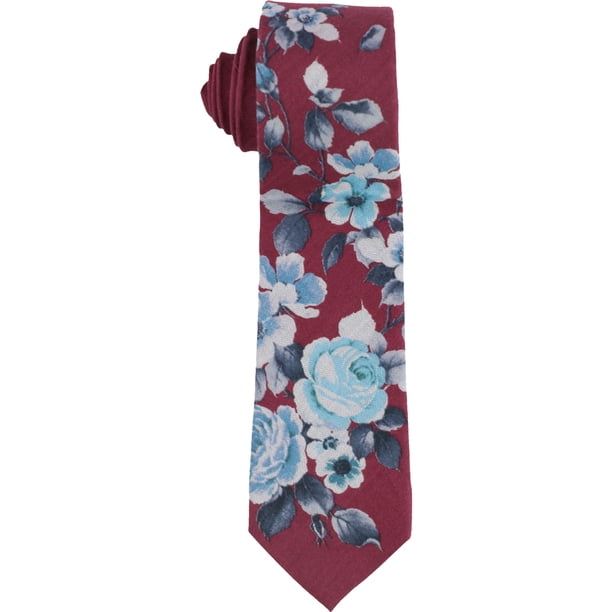 bar III Mens Para Floral Self-tied Necktie, Rojo, Talla única