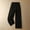 Black, variant on Babysbule Womens Elasticity Pants Women's Fashion Casual Solid Color Split Mid Waist Loose No Belt Wide Leg Long Pants