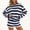 Navy women striped lounge set a1, variant on sdhkgrrt Women's 2 Piece Matching Lounge Set Soft Long Sleeve Round Neck Pullover Tops Drawstring Waist Shorts Striped Loose Casual Outfits Fall Tracksuit Clothing , Brown M