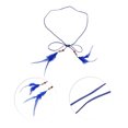 thumbnail image 4 of Unique Bargains 1 Pc Adjustable Waist Belt Feather Fringe Waist Cord Blue, 4 of 5