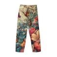 thumbnail image 6 of Balery Butterflies In Blooming Garden print Men's Pajama Pants,Ultra Lightweight Pjs,Lounge Pant-Large, 6 of 9
