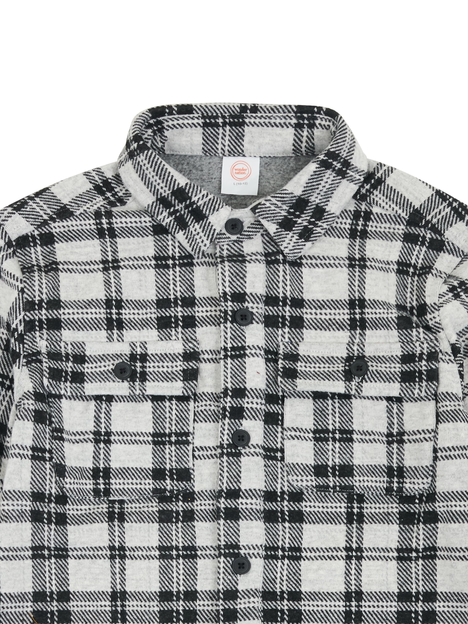 Wonder Nation Boys Knit Shacket, Sizes 4-18