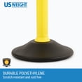 thumbnail image 6 of ChainBoss Heavy Duty Fillable Yellow Plastic Stanchions Crowd Control Barriers With 10' of Black Plastic Chain Kit (2-Pack), 6 of 6
