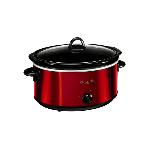 CrockPot 6Quart Classic Manual Control Slow Cooker, Red