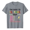 thumbnail image 4 of LUOGENLI T-Shirt pour Filles Enfants École Imprimé Manches Courtes Col Rond T-Shirt Coton Maxi Hauts Gris Clair 4-5 Ans, 4 of 4
