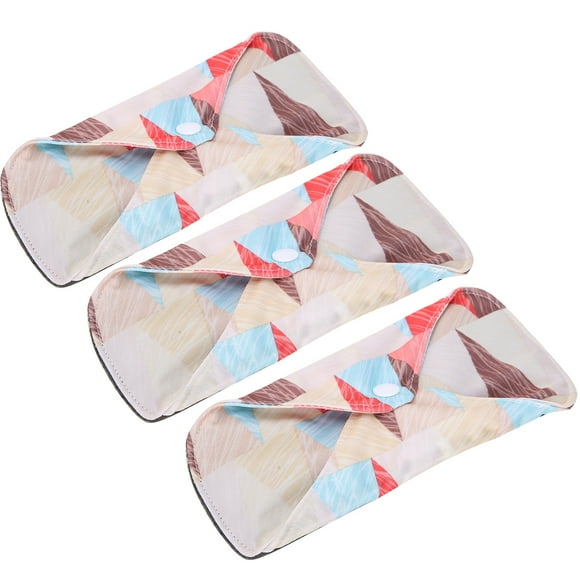 Compresas sanitarias reutilizables, 3 piezas de compresas sanitarias de tela, compresas absorbentes menstruales, compresas sanitarias de tela, máxima eficiencia