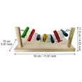 Parrot Toy Standing Pole Hamster Jumping Platform Pet Chew Toy Bridge Small Animal Wood Stand