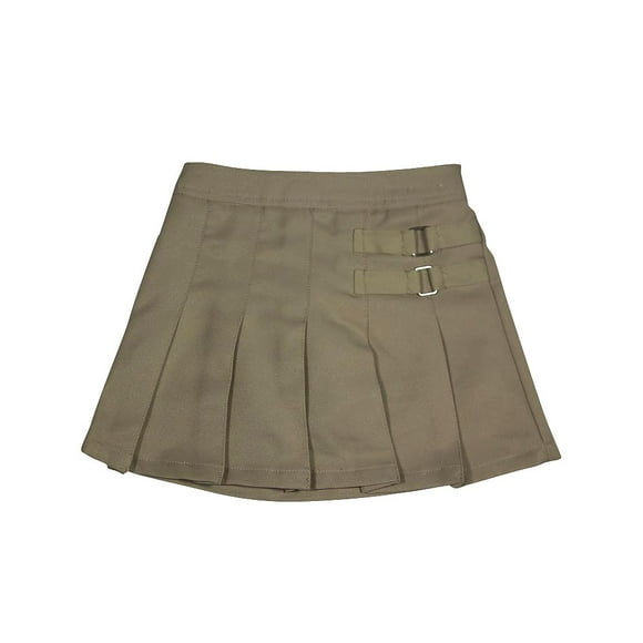 French Toast Trottinette à Deux Onglets Plissée pour Filles, Taille Ajustable, Kaki, 20