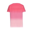 thumbnail image 5 of Women's Summer Clothes Comfy Casual Shirts Short Sleeve Loose Fit Flowy Tunic Tops Fashion 2024 Dressy Casual Tops for Lady Gradient Color Vintage V Neck Blouse Pink T Shirts XL, 5 of 5