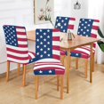 thumbnail image 6 of American Flag Stretch Chair Covers Set of 4 Removable Washable Dining Chair Slipcovers for Kitchen Dining Room Hotel Decor, 6 of 6