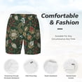 thumbnail image 3 of Balery Red Leaves Mens Swim Trunks Swim Shorts for Men Quick Dry Inseam Beach Shorts with Compression Liner Pocket-Medium, 3 of 9