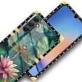 thumbnail image 4 of FKBRCL4U Compatible with Samsung Galaxy A14 5G Case, Colourful Dragonfly Pink Lily Pads Luxury Golden Decoration for Girl Women Soft TPU Shockproof Protective Hard PC Back, 4 of 7