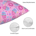 thumbnail image 4 of Rateoe Donuts Pattern Throw Pillow Cover Premium Pillow Stuffer Sham Square for Decorative Cushion Bed Couch Sofa(Pillow insert not included), 4 of 8