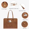 thumbnail image 4 of Bolsa de cuero vintage LOVEVOOK para portátil de 15.6 pulgadas con bolso de mano, 4 of 6