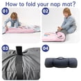 thumbnail image 5 of Daycare Personalized Toddler Nap Mat - Custom Name Nap Mat, Beautiful Rainbow Theme, Soft and Comfortable Roll Up Nap Mat with Pillow and Blanket, Perfect for Preschool, Kindergarten, Camping, Travel, 5 of 8