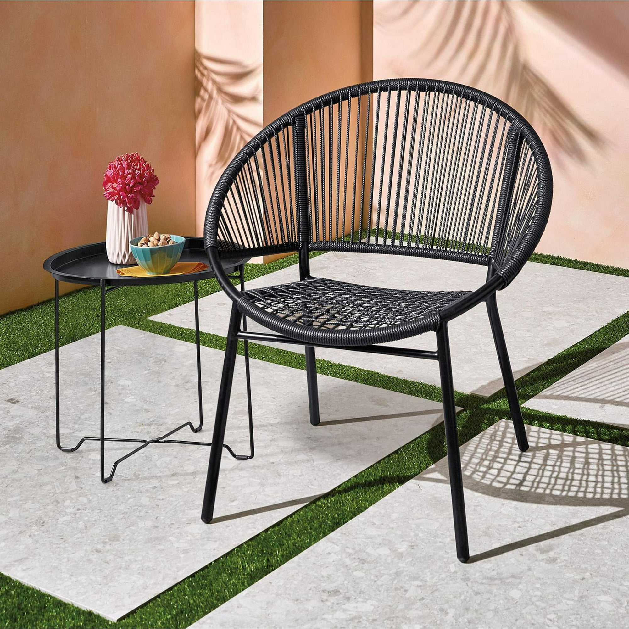 Mainstays Rope Wicker Stacking Chair