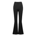 thumbnail image 6 of Baqcunre Wide Leg Pants For Women Womens Casual High Waist Ribbed Flare Long Pants Comfy Elastic Slim Leg Trousers Flare Pants Pants For Women Black XXL, 6 of 8